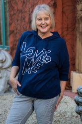 Cotton Sweat Top "Love Me"