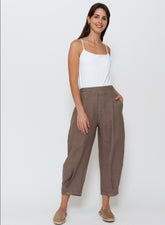Blueberry Italia - Pleated Linen Pant