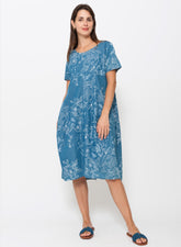 Blueberry Italia - Denim Floral Dress