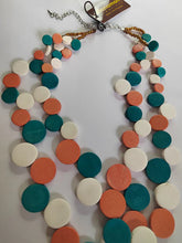 Wooden Necklace Disc in Double Layered