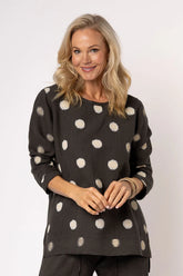 Imagine Fashion - Charity Top Cotton Linen Blend in Khaki