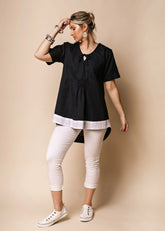 Imagine Fashion - Tansey Linen Cotton Blend Top