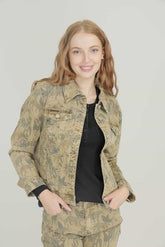 Denim Jungle Print Jacket