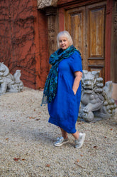 Linen Midi Swing Dress