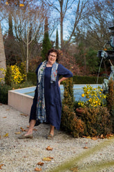 Linen Pleated Pocket Dress - Plus Size