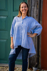 Linen Balloon Sleeve Tunic
