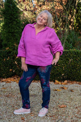 Linen Shirt Placket Front