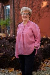 Linen Shirt Top Front Panel