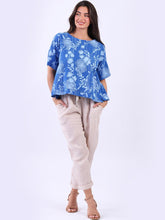 Linen Floral Crop Top