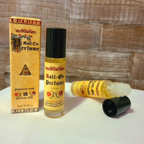 Meditation Range Fragrance Oil Roll On – calming blend with 12 essential oils for relaxation and mindfulness