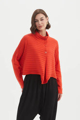 Tirelli - Cowl Neck Button Jumper