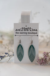 Metal Mesh Oval Droplets EB Earrings