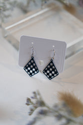 Fun Mesh Checkerboard Earrings
