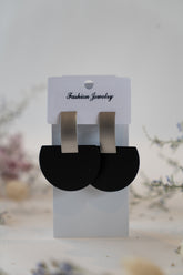 Black Metal Moon Earrings