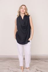 Linen Wrap Front Top