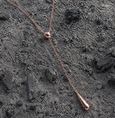 Rose Gold Lariat Necklace | Lucent Australis