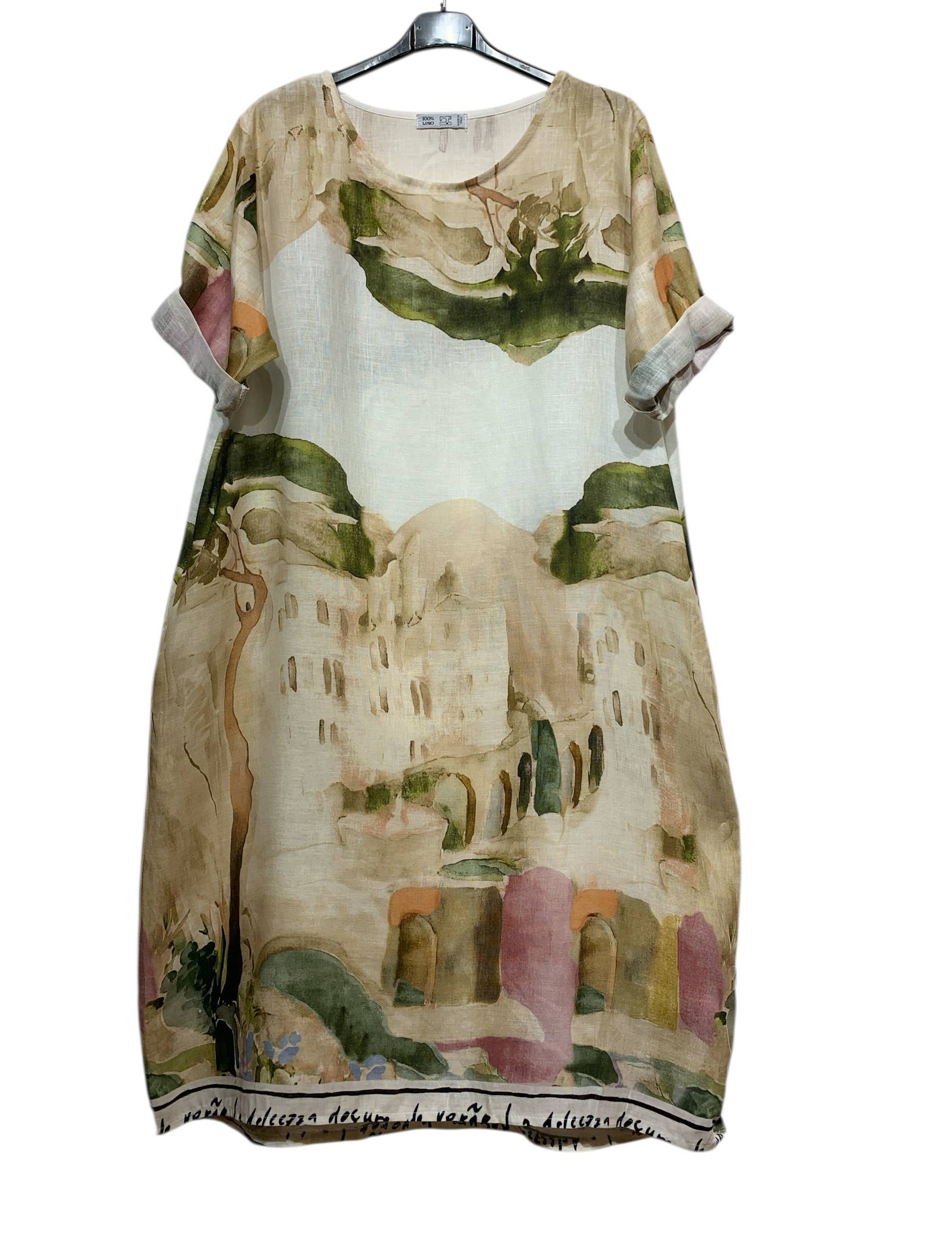 Linen & Cotton House - Printed Linen Dress