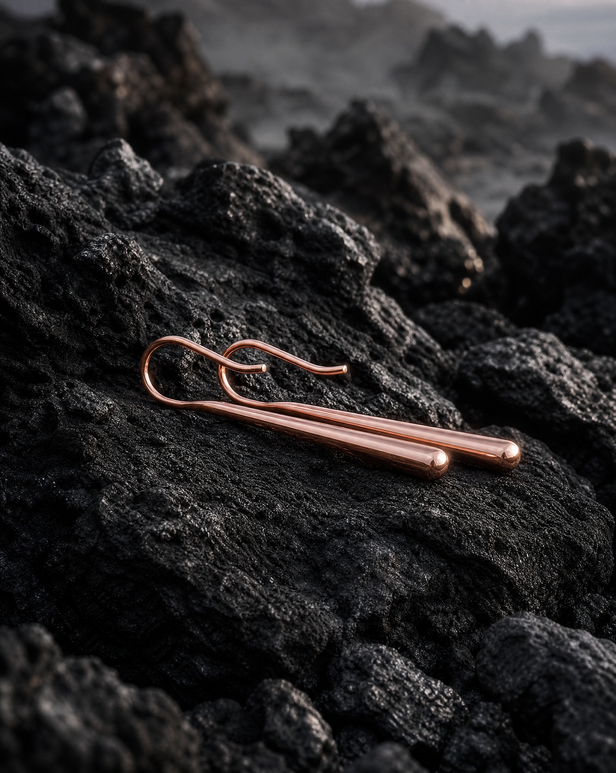 Slim Bar Silver Earrings | Zephyr