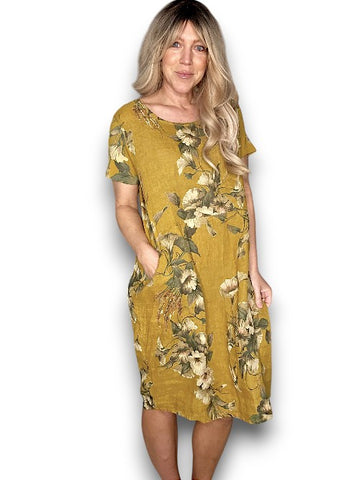 Helga May - Trumpet Jungle Dress - Mustard