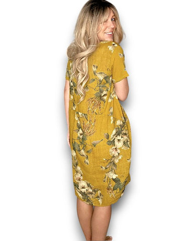 Helga May - Trumpet Jungle Dress - Mustard