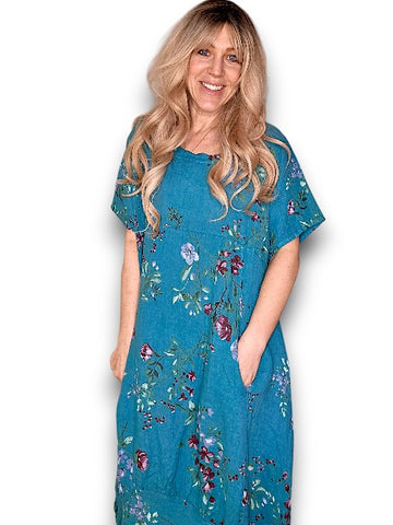 Helga May - Lingonberry Mid Sleeve Maxi Dress - Light Emerald