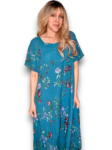 Helga May - Lingonberry Mid Sleeve Maxi Dress - Light Emerald