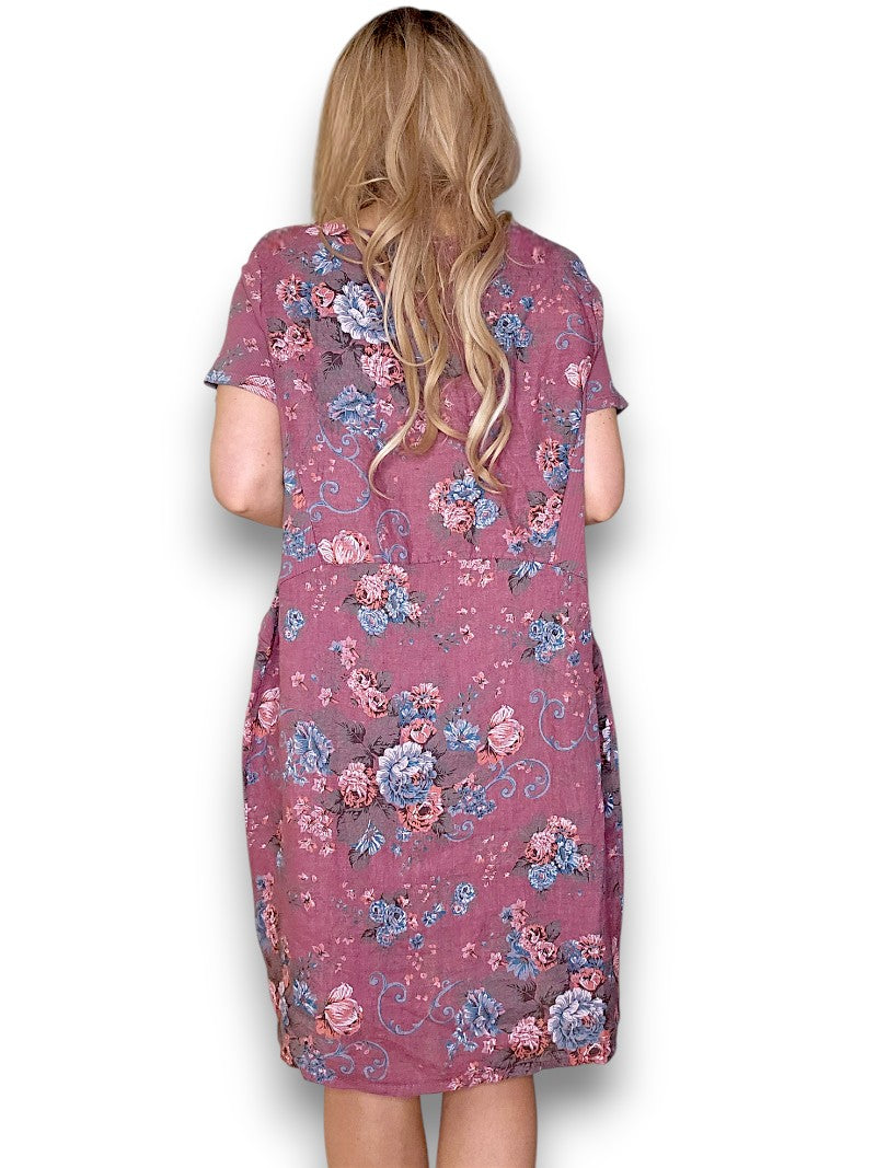 Helga May - Twirl Rose Jungle Dress - Berry Twirl