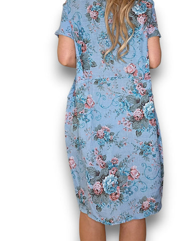 Helga May Twirl Rose Jungle Dress Baby Blue
