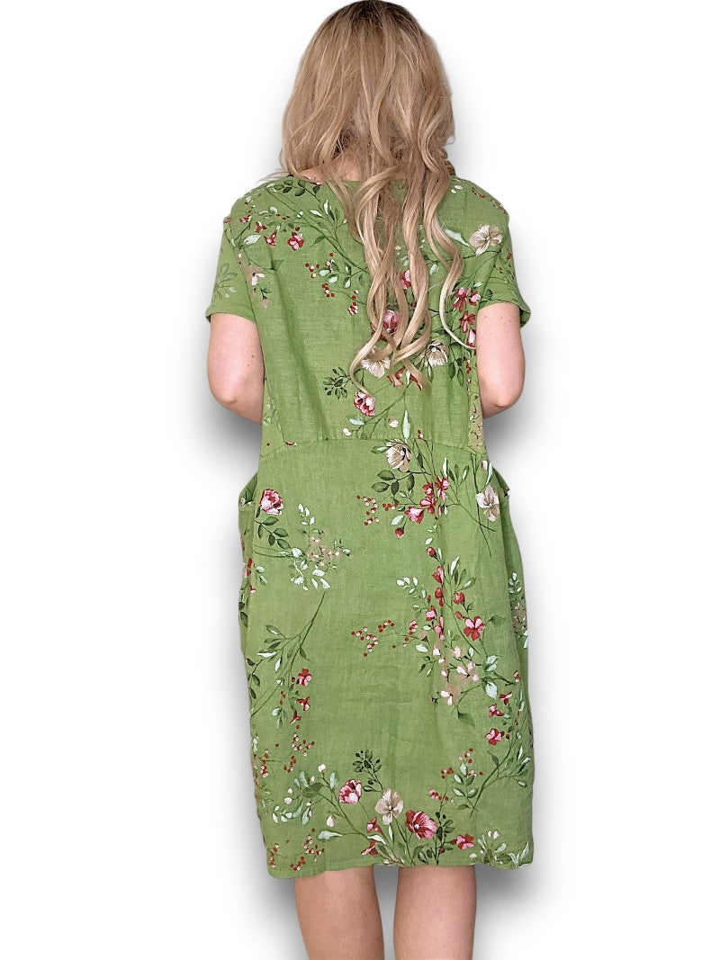 Helga May - Lingonberry Jungle Dress - Avocado
