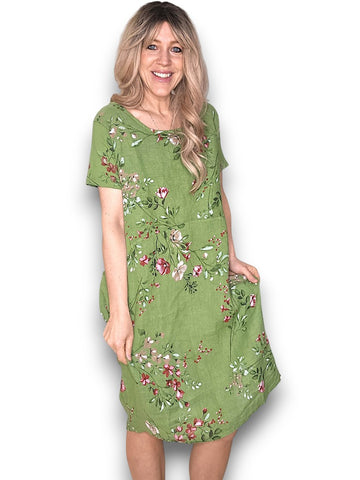 Helga May - Lingonberry Jungle Dress - Avocado
