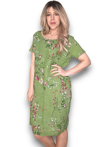 Helga May - Lingonberry Jungle Dress - Avocado