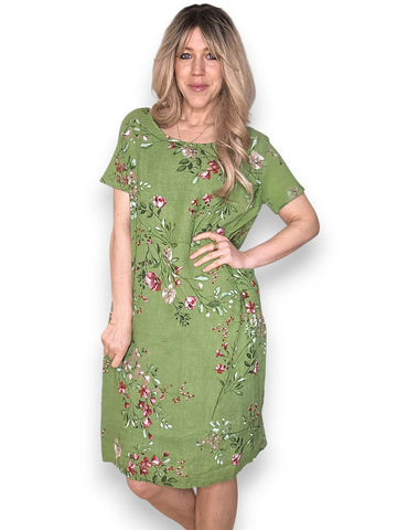Helga May - Lingonberry Jungle Dress - Avocado