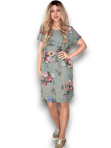 Helga May - Bouquet Jungle Dress - Sage