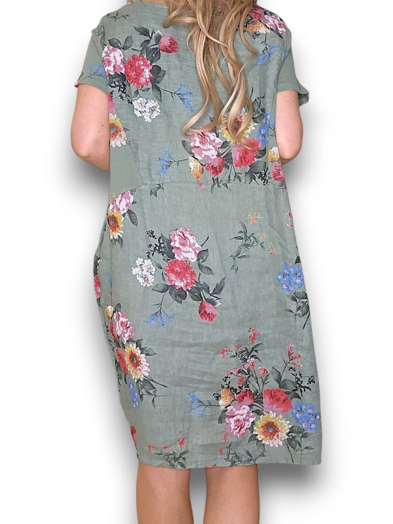 Helga May - Bouquet Jungle Dress - Sage