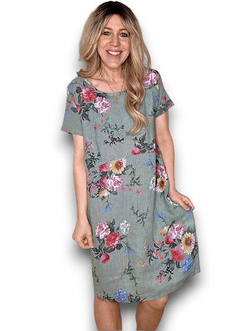 Helga May - Bouquet Jungle Dress - Sage