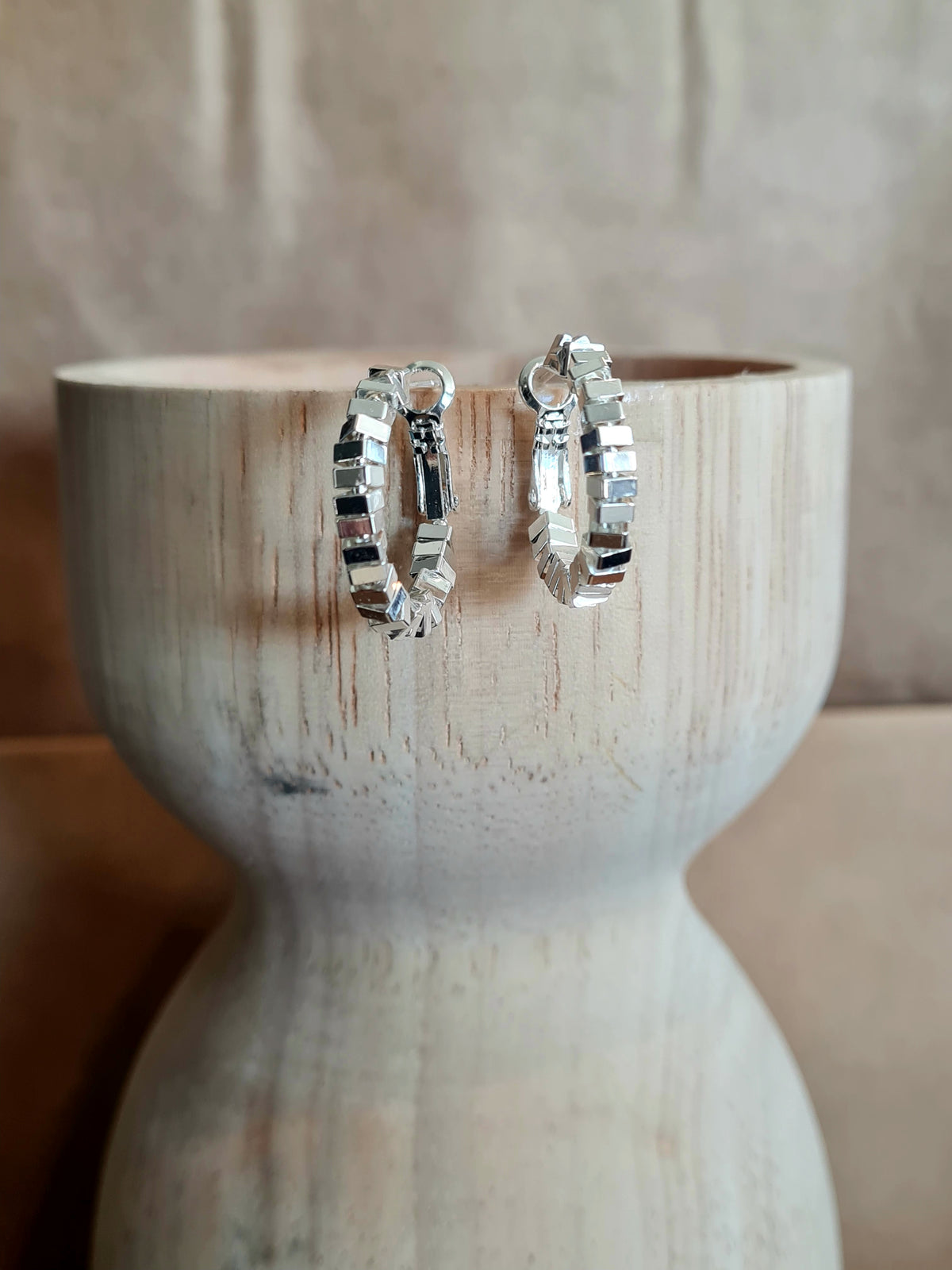 Glass Hoop Earrings