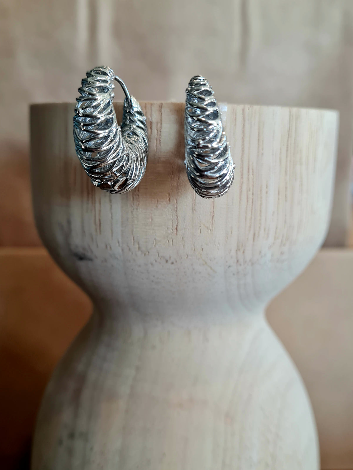 Mesh Hoop Earrings