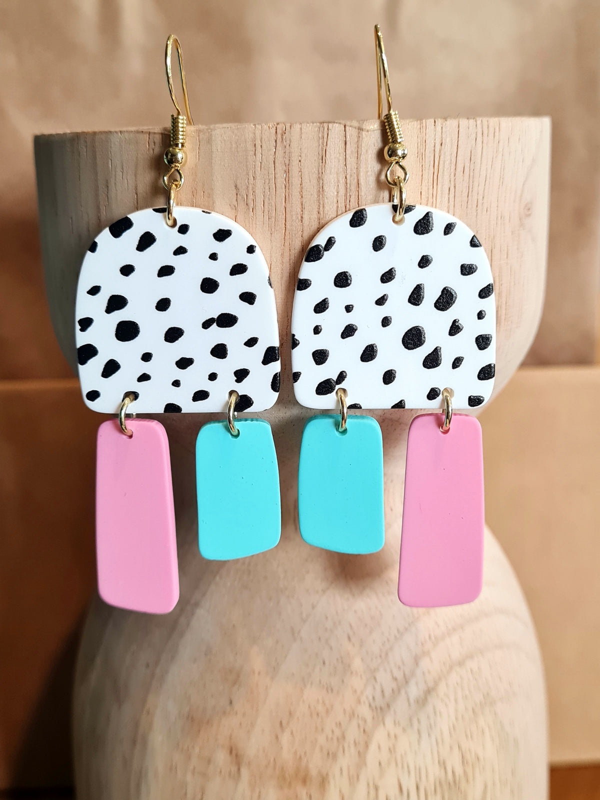 A Resin Earring Collection - Candy on Black & White