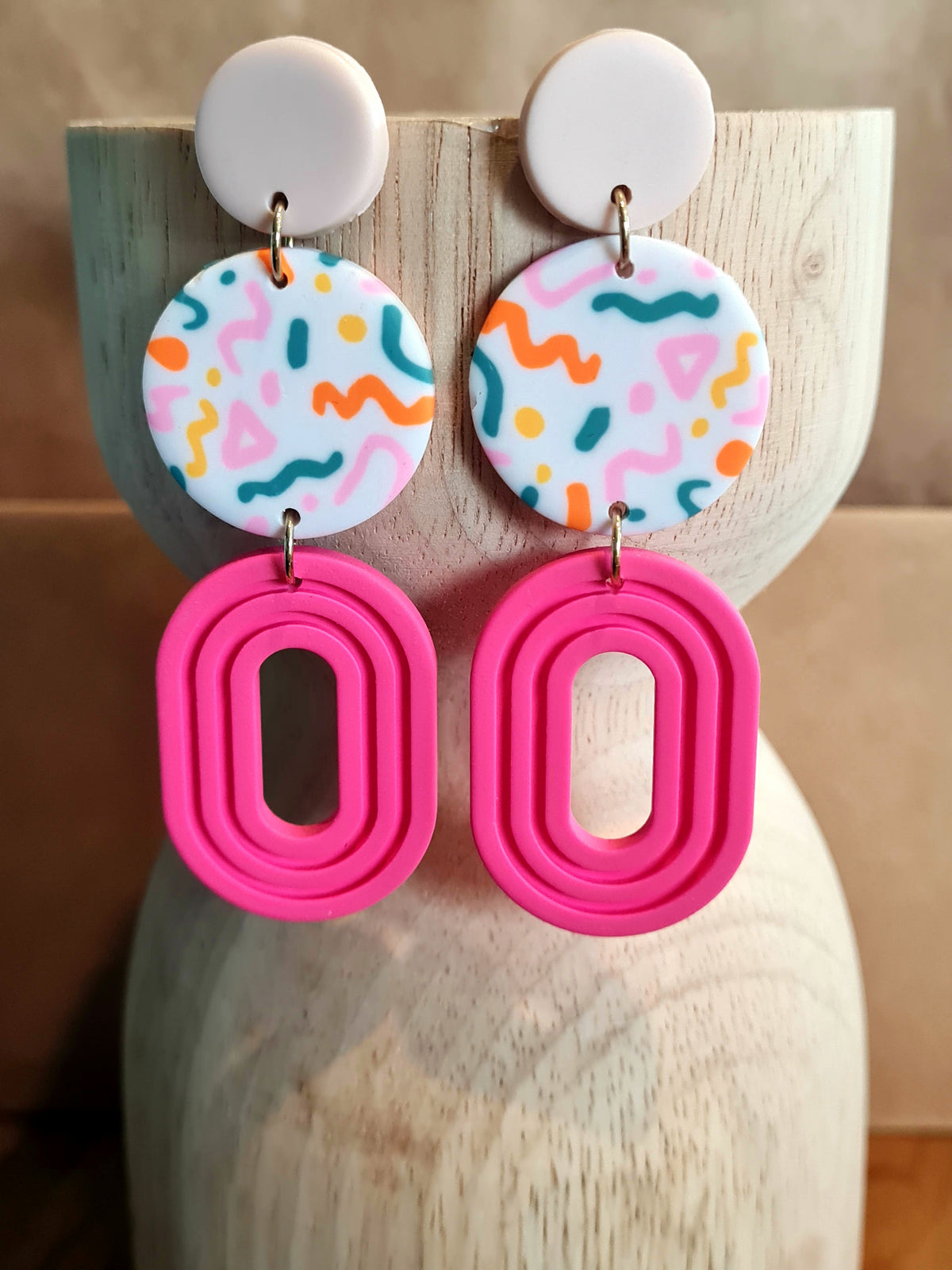 A Resin Earring Collection - Hot Pink & Candy