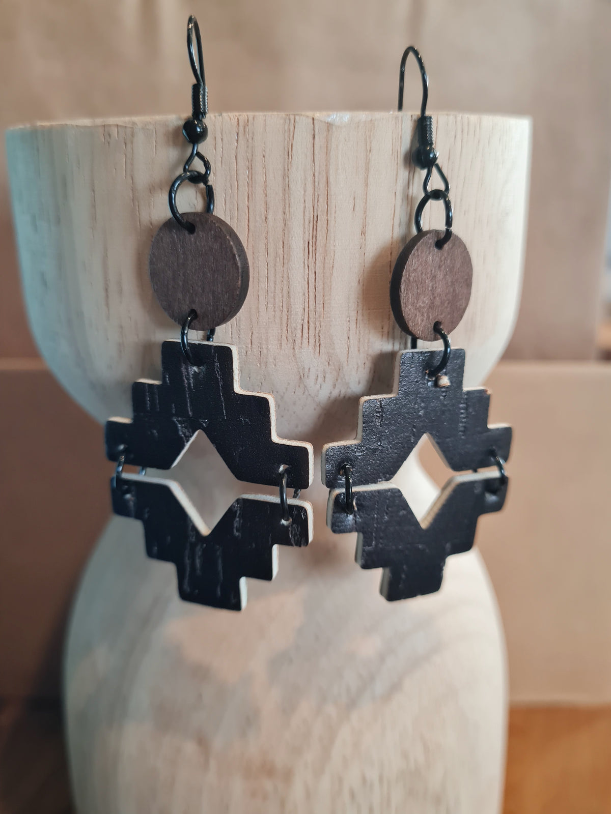 Echo Motion Wooden Earrings
