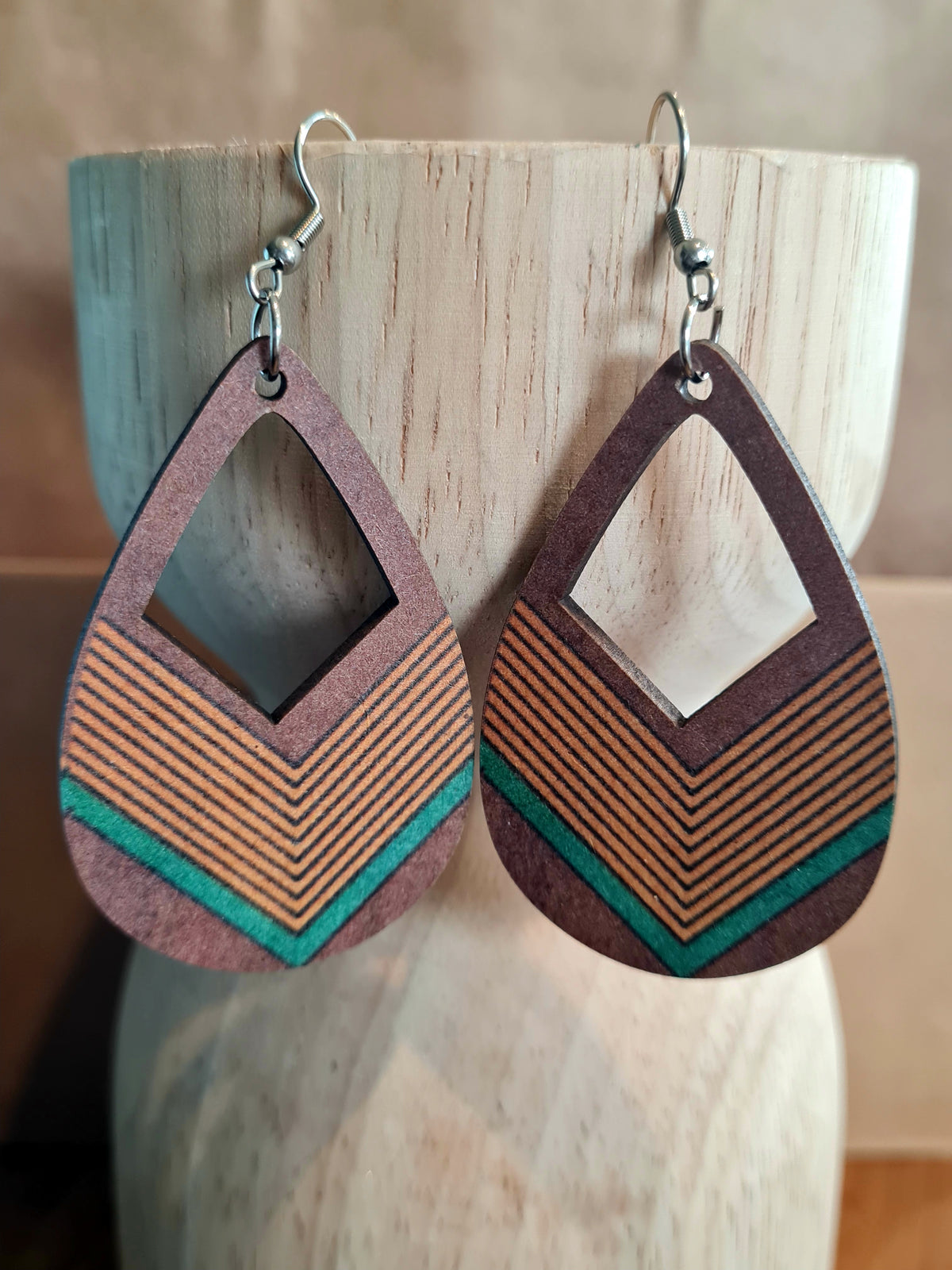Boho Breeze Wooden Earrings