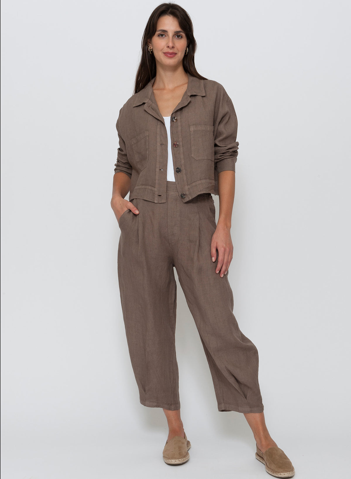 Blueberry Italia - Linen Bomber Jacket