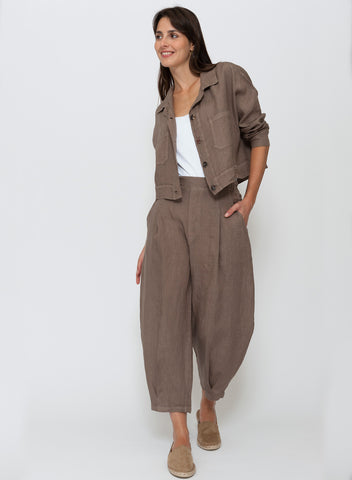 Blueberry Italia - Linen Bomber Jacket