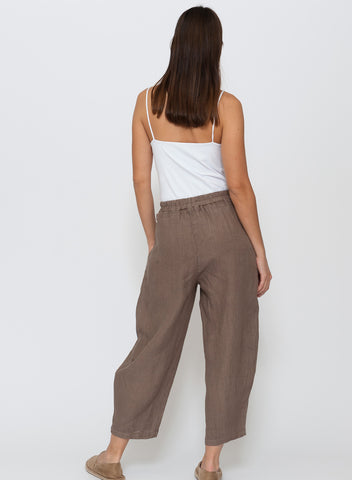Blueberry Italia - Pleated Linen Pant