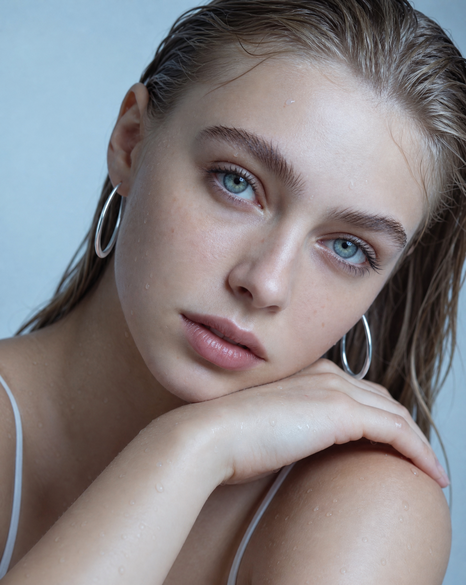 Sculptural Rose Gold Earrings | Flare Hoops