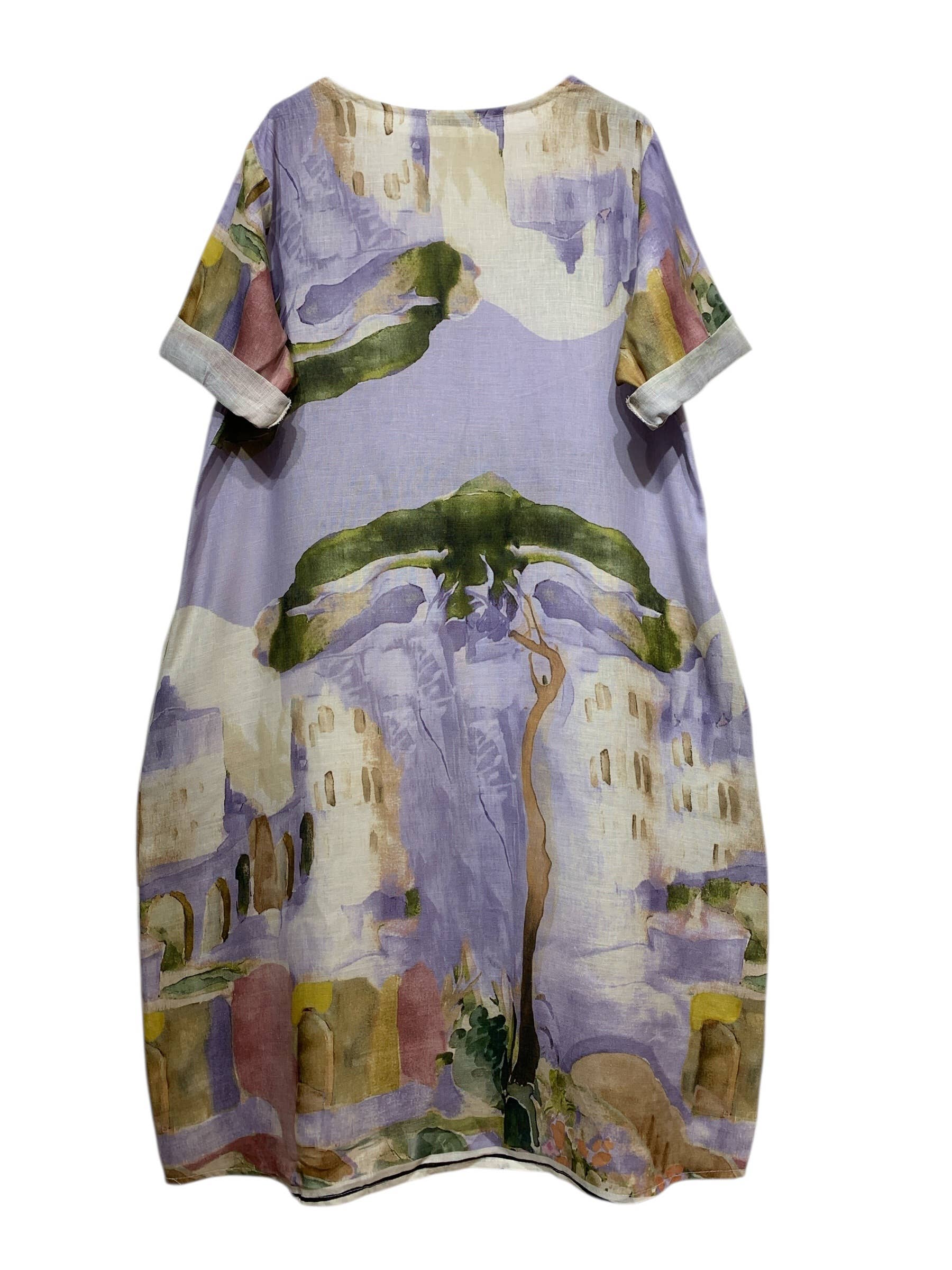 Linen & Cotton House - Printed Linen Dress