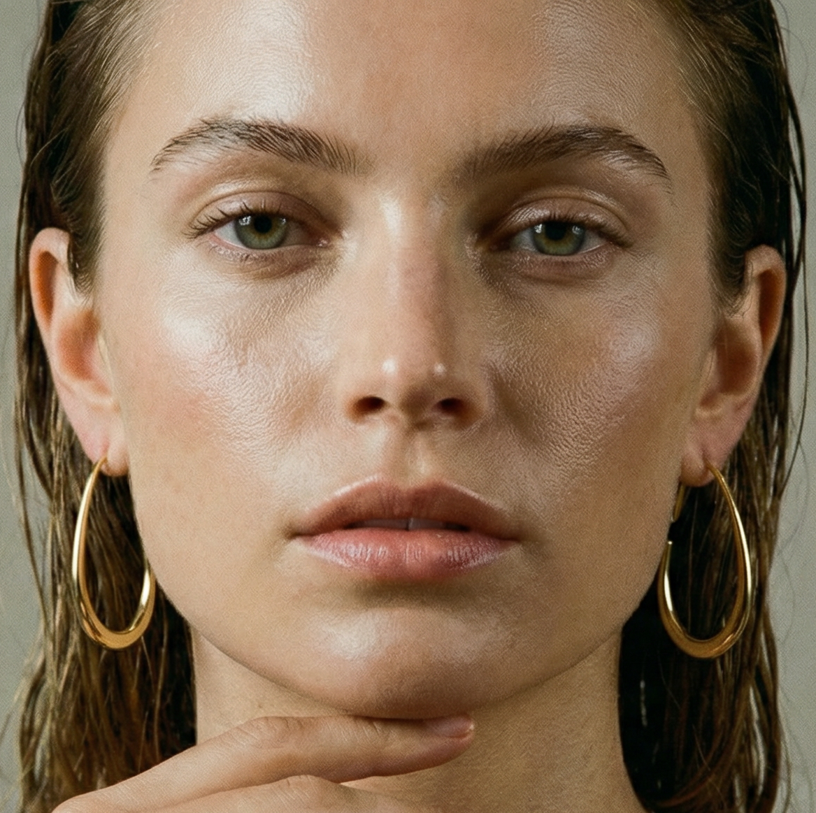 Sculptural Rose Gold Earrings | Flare Hoops