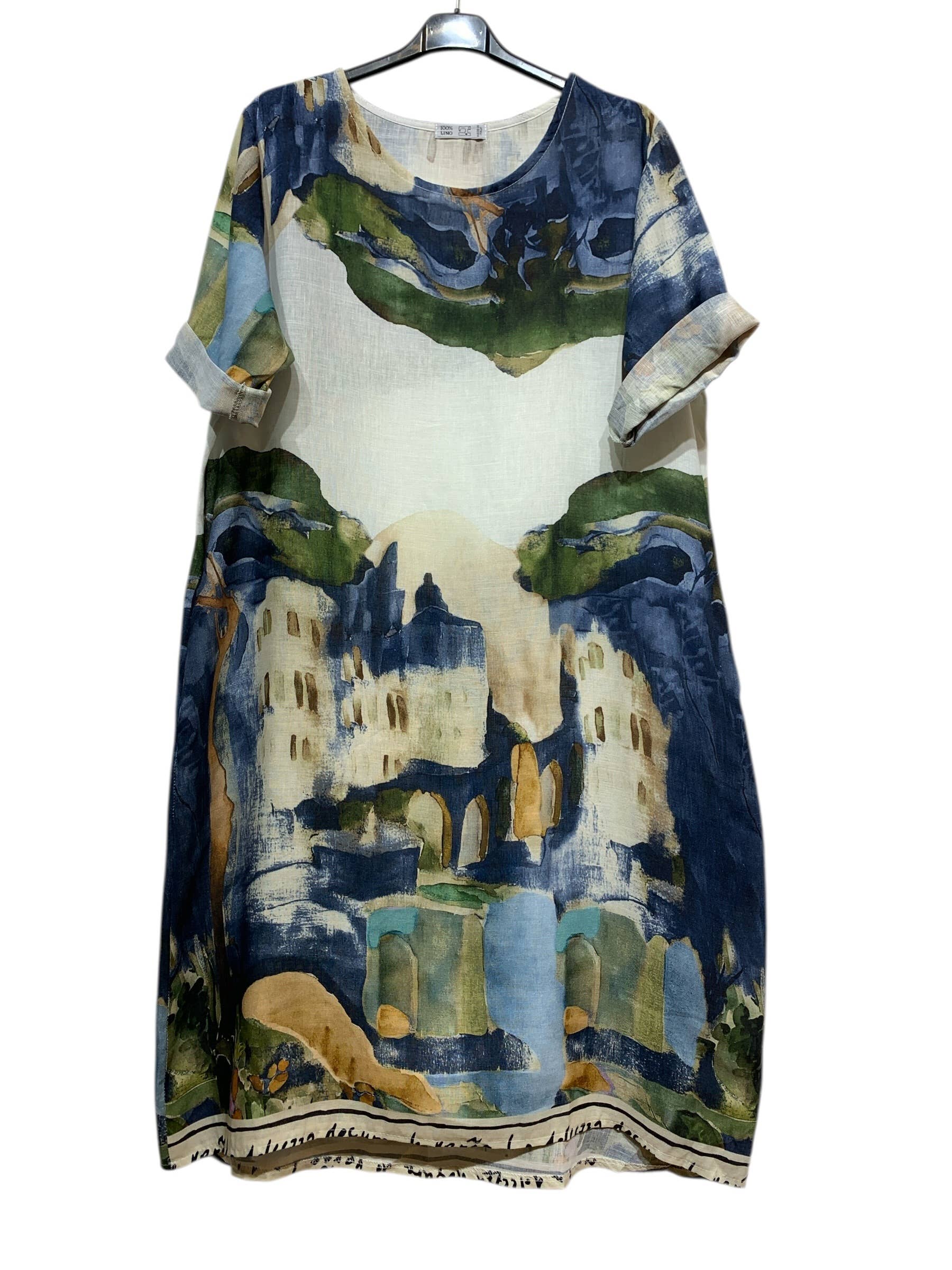 Linen & Cotton House - Printed Linen Dress