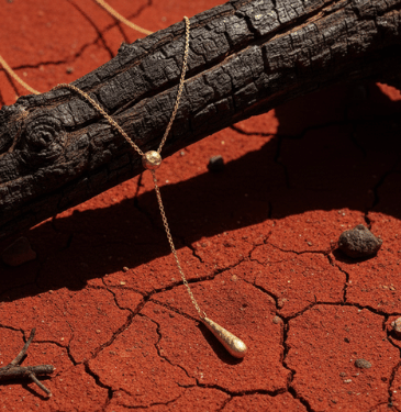 Rose Gold Lariat Necklace | Lucent Australis