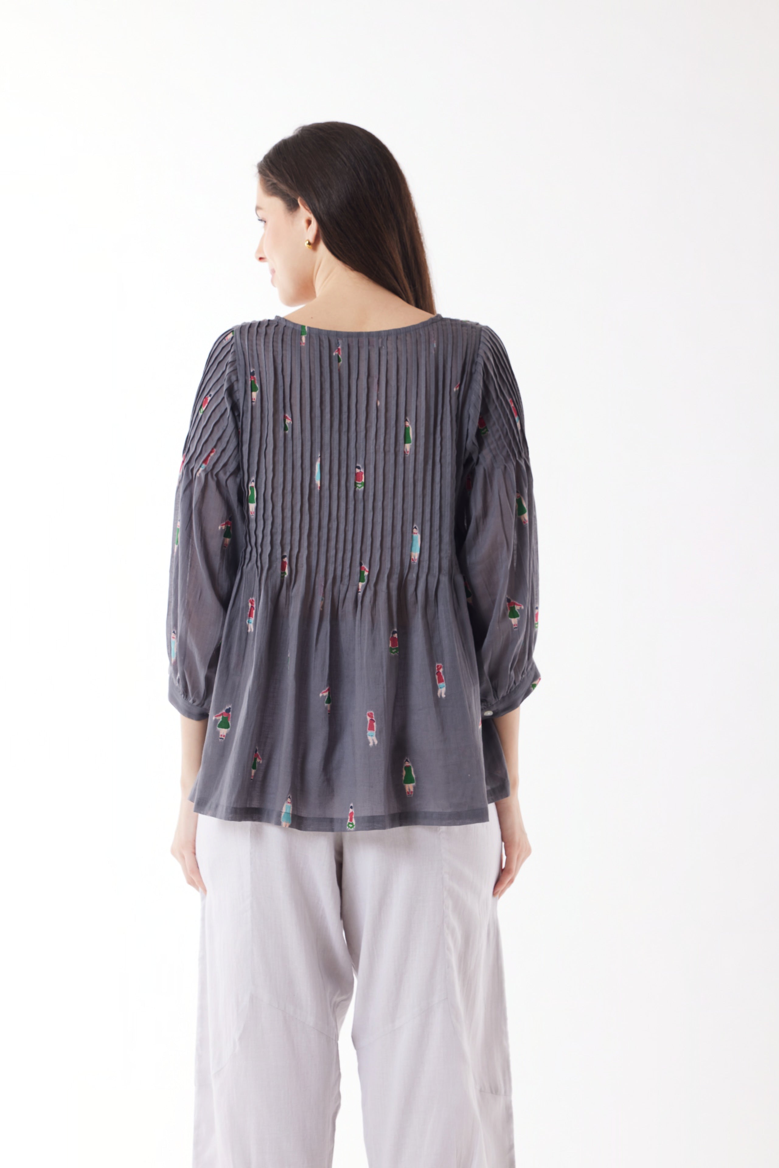 Au Hasard D'un Voyage - Little Ladies Pleated Top